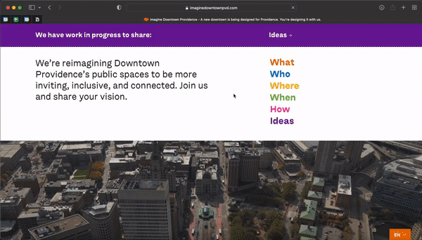 reimagining downtown providence: website