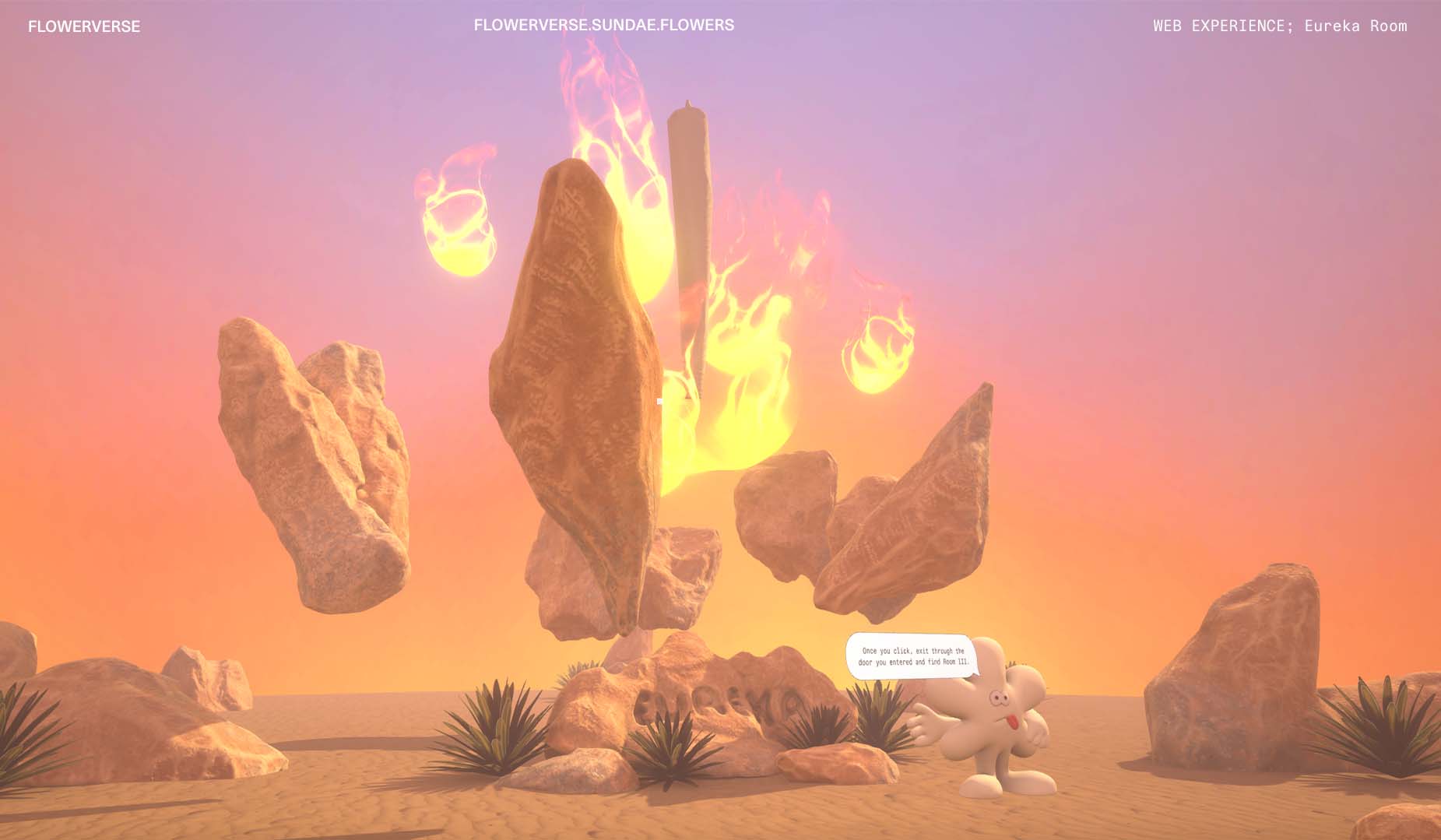 flowerverse: eureka (sativa) room in web space